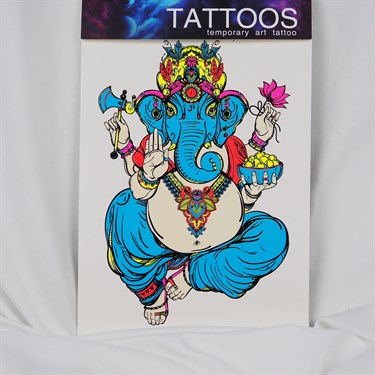 Ganesha Neon Tattoo