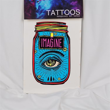 Imagine Fake Neon Tattoo