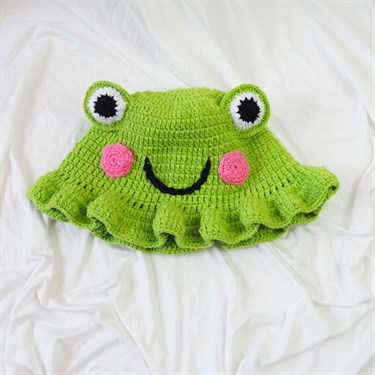 Sevimli Kurbağa Bucket Şapka I Handmade