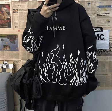 Siyah Flamme Unisex Sweatshirt
